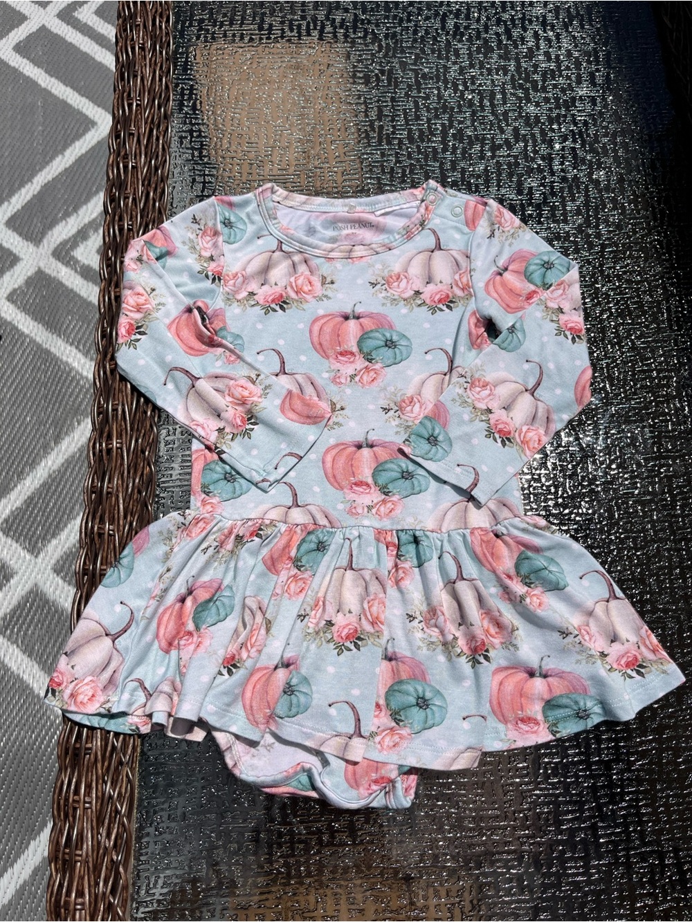 Posh Peanut “Jackie” Twirl Bodysuit Dress Size 2T Soft bamboo